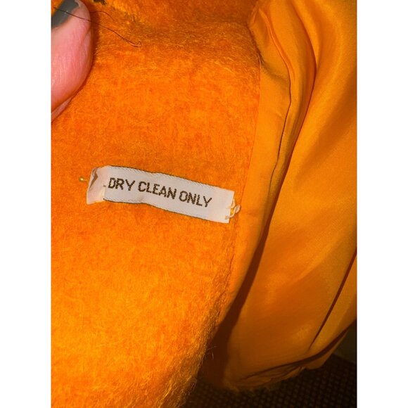 Vintage Boiled Wool Yellow Marigold Gallant Blazer Designer Coat Old Money City - Picture 10 of 12